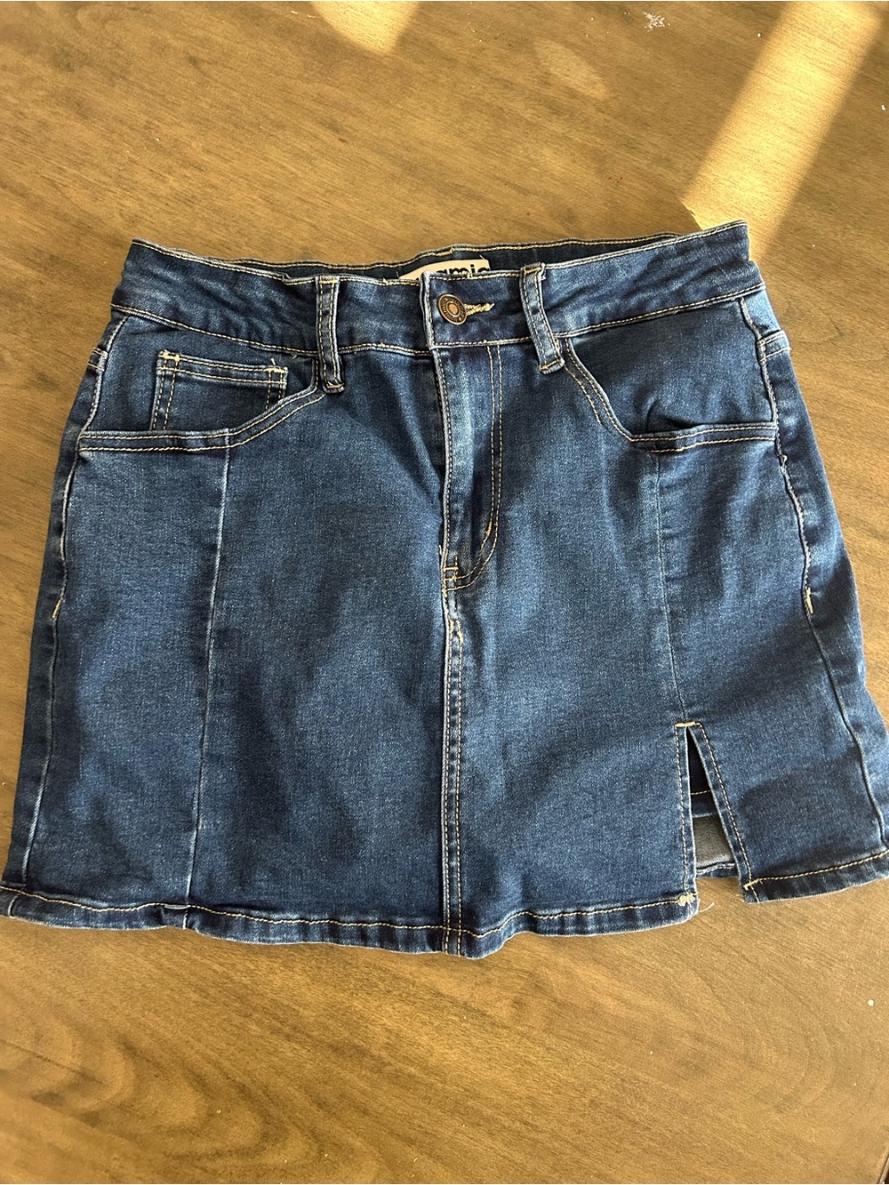 Luvamia Skort Denim Mini Skirt - Blue